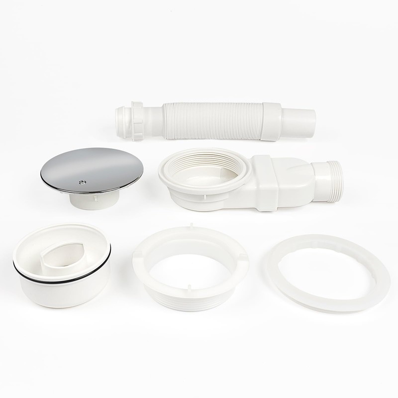 AQUENITH Shower Drain Fitting 90 mm, Flat Shower Drain Siphon