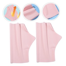 Baluue 1 Pair Ice Silk Nail Gloves Uv Protection Gloves Nail Gel Kit Stickers Fingerless Dryer Glue Kit Protection Arm Uv Shield Toenail Manicure Brushes Para Stand Mittens Nylon Pink
