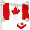 G128 2 Pack: Canada Canadian Flag 3x5 Ft Printed 150D