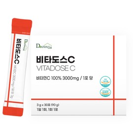 Vitados Vitamin C 3000mg high content pure vitamin C high dose powder powder stick, 1 piece, 90g / 비타도스 비타민C 3000mg 고함량 순수 비타민씨 고용량 분말 가루 스틱, 1개, 90g