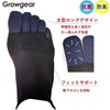 GROWGEAR 5 Toe Socks, 3 Pairs Ankle Length, L/3 Colors,