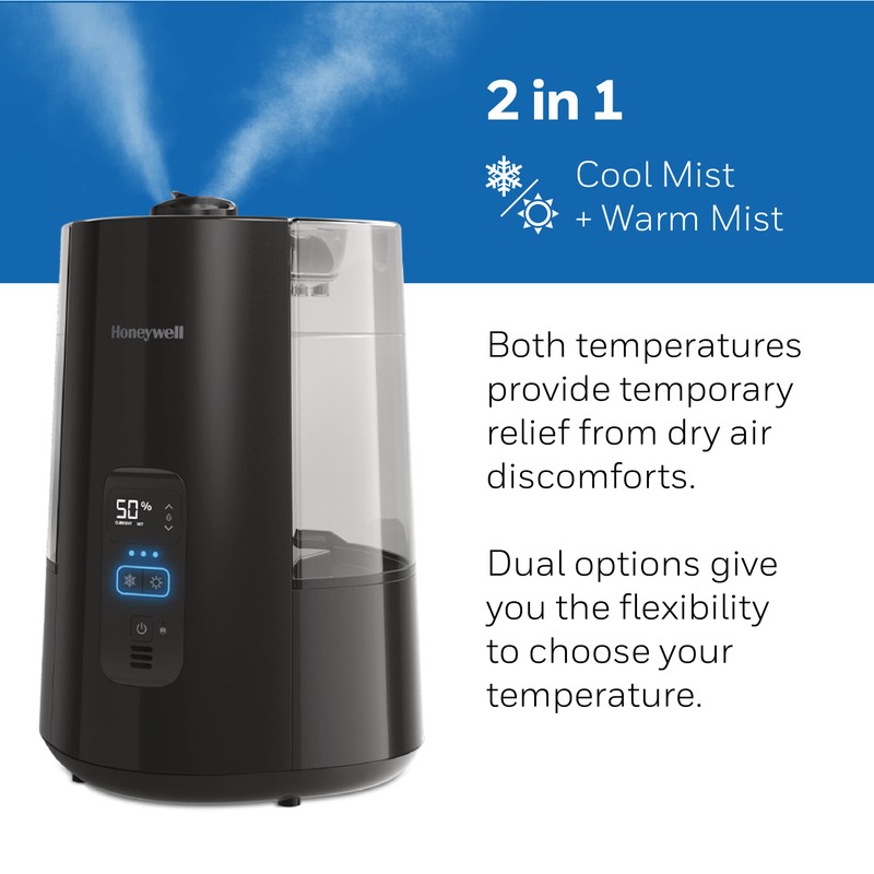 Honeywell Dual Comfort Cool + Warm Mist Humidifier with Fusion