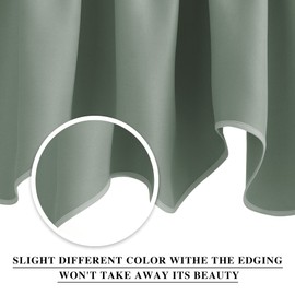 NICETOWN Valance Curtain Kitchen Farmhouse Window Decor Valance for Living Room Thermal Insualted Valanc Blackout Small Curtian, 52" W x 18" L, 1 Panel, Greyish Green