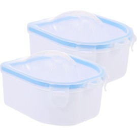 Toddmomy Cuenco Para Quitar Esmalte De Uñas Recipiente Para Remojar Las Manos Cuenco Doble Capa 2Piezas ABS Para Gel Off Y Salón De Uñas