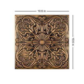 A La Maison Ceilings R139 Spanish Silver Foam Glue-up Ceiling Tile (21.6 sq. ft./Case) Pack of 8, Antique Gold