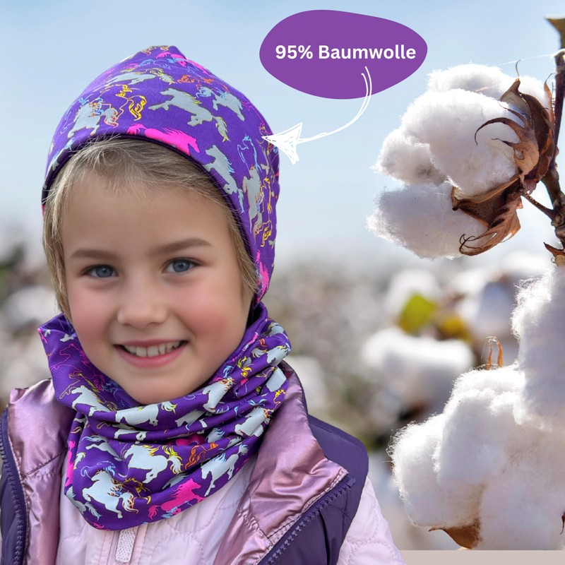 HECKBO 360° Reflector Children's Hat & Loop Scarf Set -