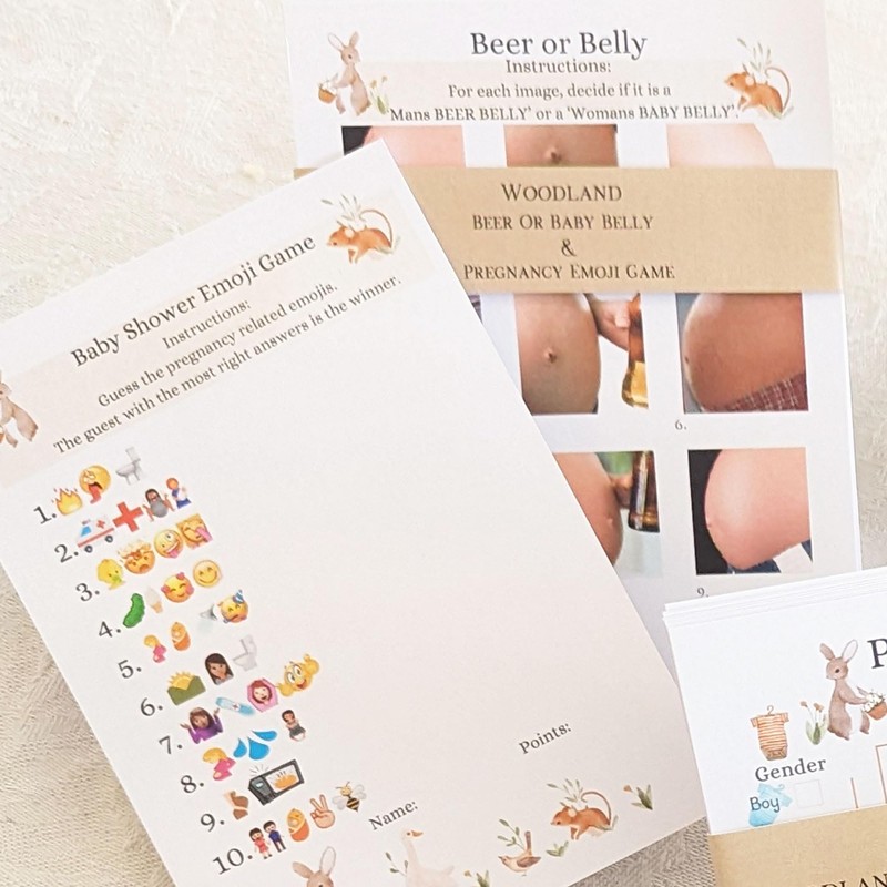 Baby Shower Games Bundle- 9 Games including Keepsake Cards boxed