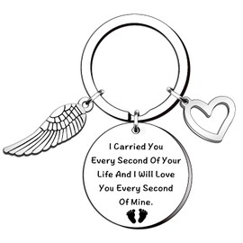 TTOVEN Loss Memorial Gifts Loss of Baby Infant Child Gifts Keyring Miscarriage Keepsake I Carried You Every Second of Your Life Pregnancy Loss Child Sympathy Gift