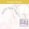Pejlnd Happy New Year Headband Decorations 2025-1Pcs Glitter Silver Rhinestone