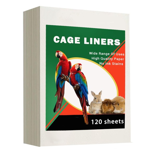 ZIQON 120 Pcs Bird Cage Liner Papers Big Size Cage