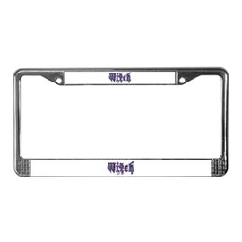 CafePress Witch License Plate Frame Chrome License Plate Frame, License Tag Holder
