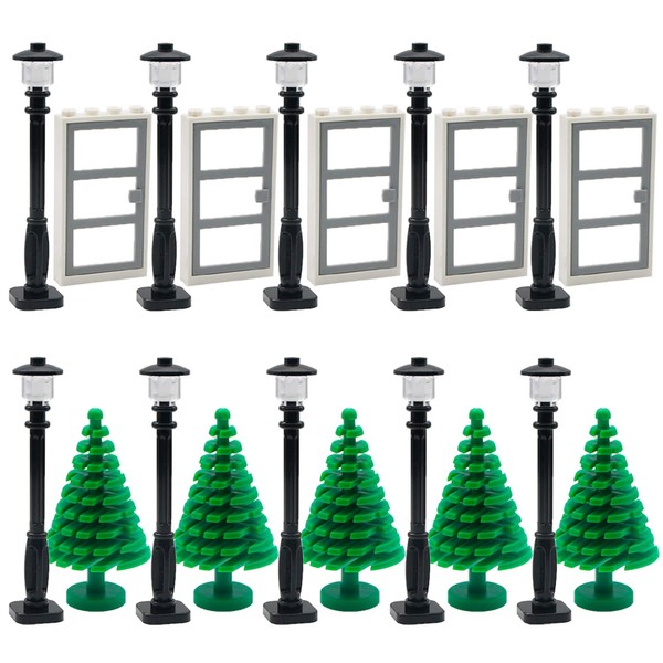 Door Street Lamp Bricks Accessories Toys City House Parts Garden