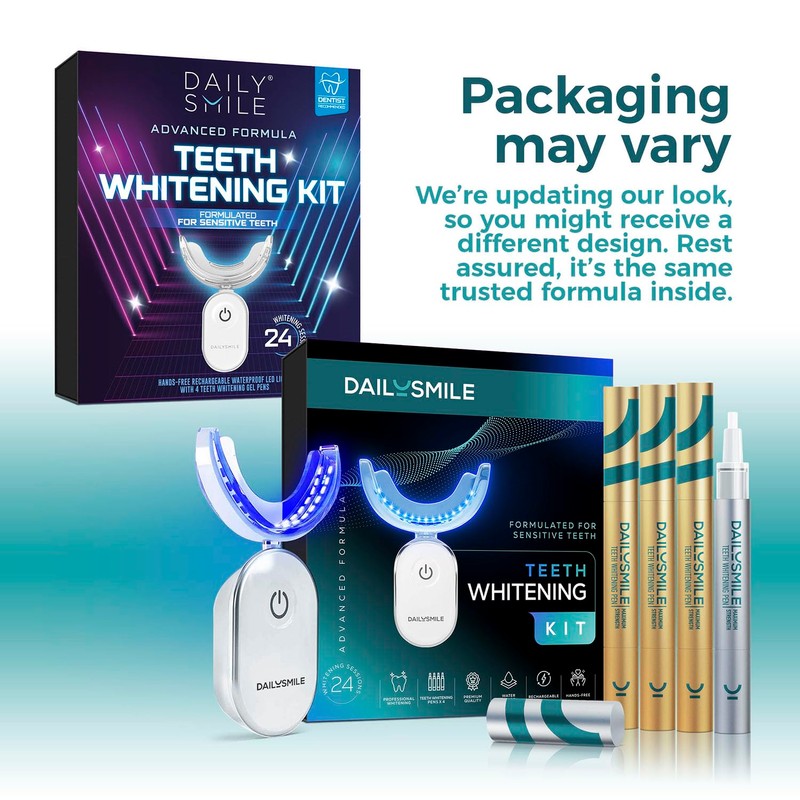 Dailysmile Teeth Whitening Kit with LED - Formulated for Sensitive
