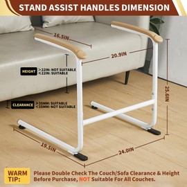 Medium Size Chair Couch Stand Assist, Chair Couch Lift Assist for Elderly sit to Stand, Standing aids & Supports Assist Devices(24.0IN*25.6IN)