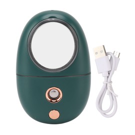Handy Mini Mister Cute 35ml Portable Silent USB Rechargeable 200mAh Mist Sprayer with Mirror for Face Hydrating Green