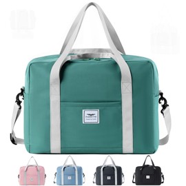 FIORETTO for Easyjet Airlines Cabin Bag 45x36x20 Underseat Travel Hand Luggage Carry on Bag Weekend Overnight Duffle Holdall Bag for Women and Men Green