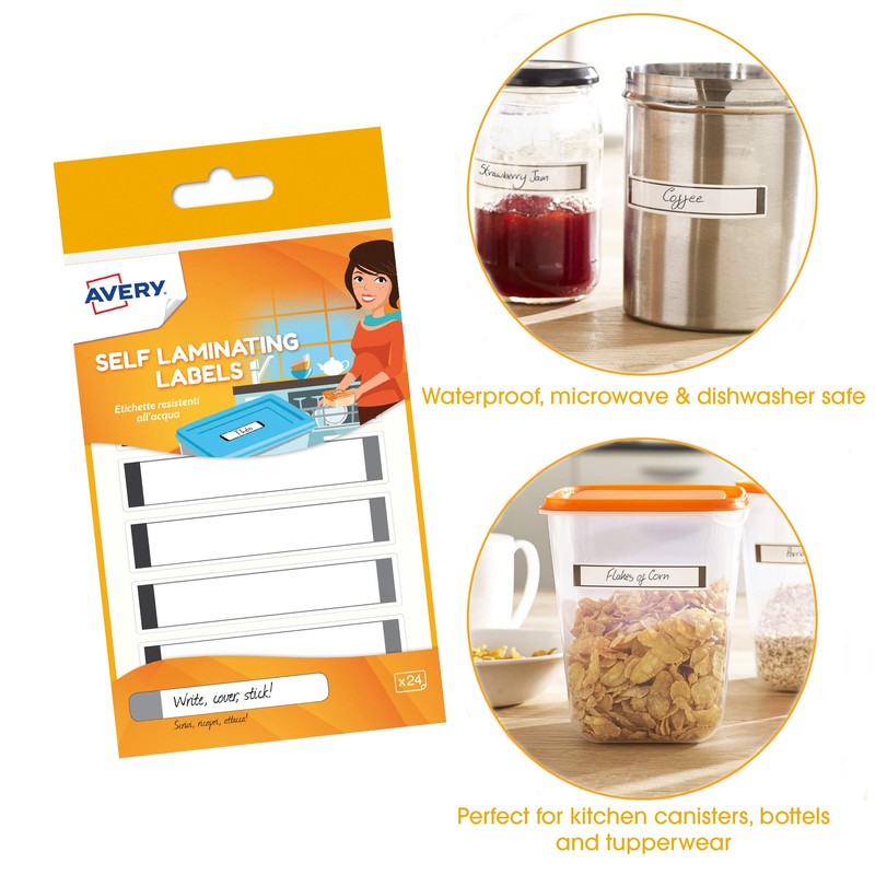 Avery Home Labels, 24 x Freezer Labels, 24 x Waterproof