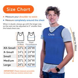 Special Supplies Weighted Sensory Compression Vest for Kids with Processing Disorders, ADHD, and Autism, Calming and Supportive with Adjustable Weight Fit (Large 24x42 inches)