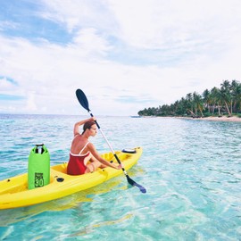 Relaxdays 30 L Ocean Pack, Waterproof Dry Bag for your Valuables, Lightweight Outdoor Gear, Green