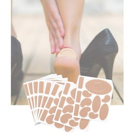 Moleskin Tape - Heel Stickers Blister Prevention Pads, First Aid Cushion for Feet Fabric Padding,11 Shapes (55 Pieces)