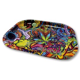 EKNA Rolling Tray, 18 x 14 x 1.6 cm, Crumb Bowl, Mixing Bowl, Rolling Tray, Small Various Designs (Colourfull Art)