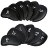 Golf Club Head Covers, Full Set of 12, Synthetic Leather,