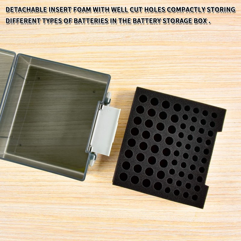 FULLCASE Battery Storage Organizer Holder Holds 72 AA AAA Batteries,