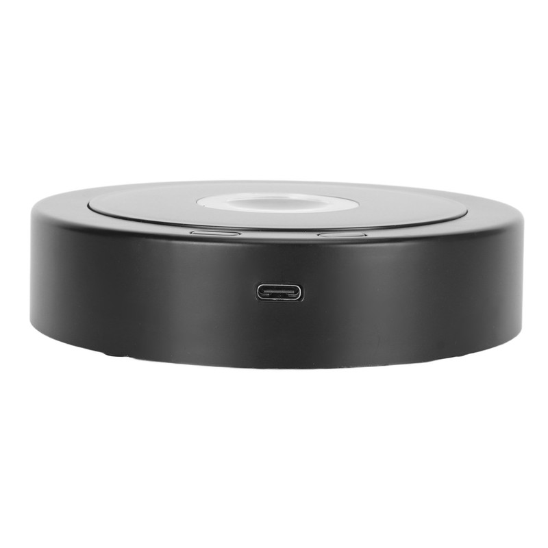 LED Rotating Display Base Black 360 Degrees 80s Circle Battery