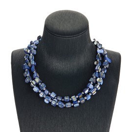 BULINLIN Boho Shell Beaded Necklaces Colorful Layered Beach Seashell Necklace Costume Jewellery Gifts for Women(Blue)