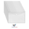 A5 Plastic Wallets Clear Popper Wallet Envelope Folders Transparent School