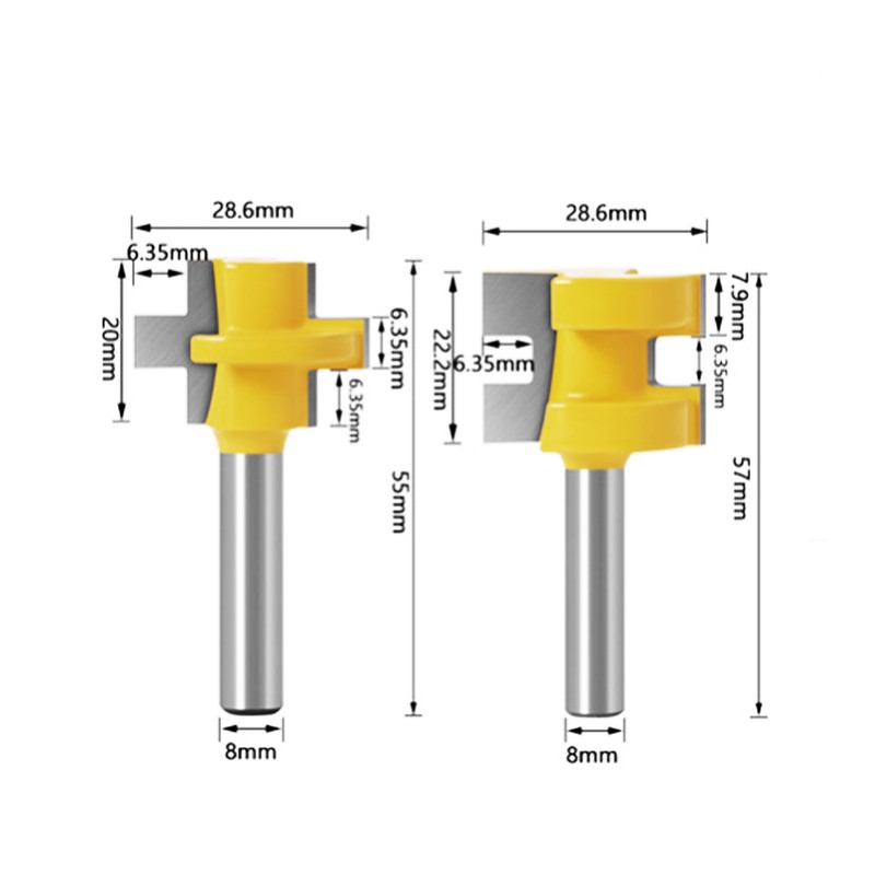 Squares Tooth Tenon Router Bit T Slot Flooring Routers Bits