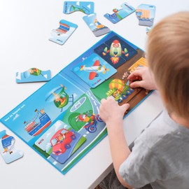 MAGNIKON UD111 First Large Puzzles 2 Pieces Transport with 16 Magnets, Toddlers Magnetic Duo Children's Puzzles, Educational Game for Car Rides, Children's Activity, Games for On the Go