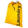 Kleiber Laundry Bag with Draw String Closure, Yellow, Fabric, 24