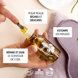 Melvita – Bio-Avocadoöl – Glättet die Augenkonturen – Mildert Falten – Reduziert Dehnungsstreifen – 100 % natürlich – Bio-zertifiziert – Vegan – Flasche 50 ml