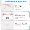 WEMOOTANTS Small Pink Reading Glasses for Women Cute Cateye Readers
