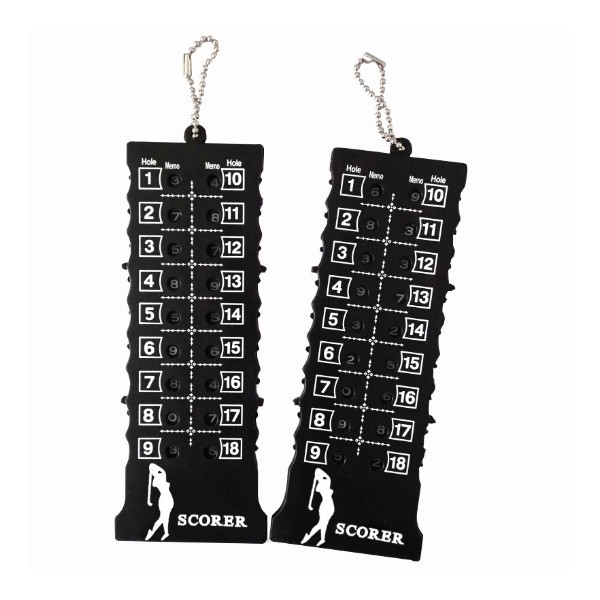 Portable Black Golf Scorecard 18-Hole Rectangle Golf Stroke Putter Score