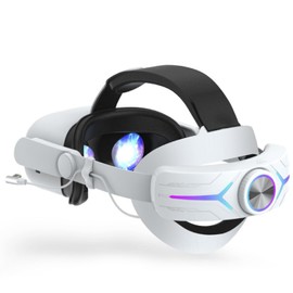 Crspexil Head Strap Battery Pack for Meta Quest 3， with Extended 12000mah Battery Pack，with RGB Light(Compatible with Meta Quest 3S)