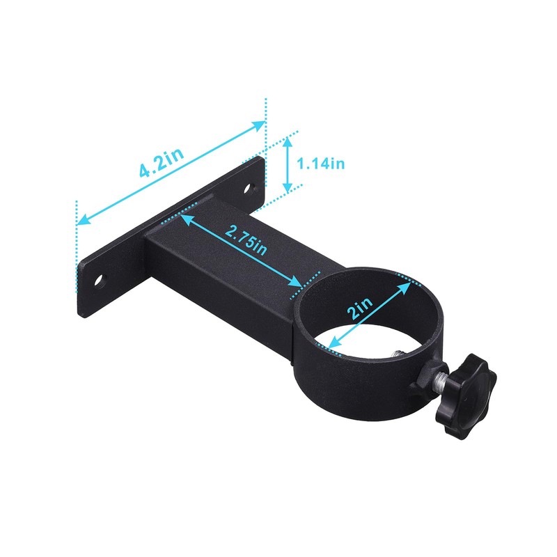 VANROUG Patio Umbrella Mounts, 3-Pack Black Steel Railing Mounts with