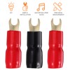 VICASKY 10 Pairs Durable Gold Plated Crimp Barrier Spades Fork