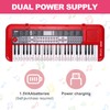 RIVVTA 49-Key Electric Piano Keyboard Portable Piano Learning Instrument -