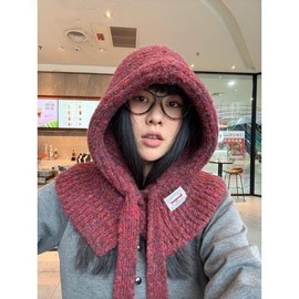 New Women's Fall/Winter Warm Mink Balaclava Hat Scarf lf3654 Free Size/M (56-58cm) - Light Purple - Flower Girl Hat 3ea