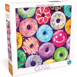 Buffalo Games - Delightful Donuts - 300 Piece Jigsaw Puzzle For Adults -Challenging Puzzle Perfect for Game Nights - Finished Size is 21.25 x 15.00