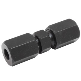 4LIFETIMELINES 1/4 High Pressure Compression Fitting Union up to 5,000 PSI - Black Oxide Coated Steel - 1 per Bag