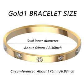 JOOVAYUN Gold Bangle Bracelets for Women Lucky Link Bracelets Floral Bracelets Set (White Gold set)