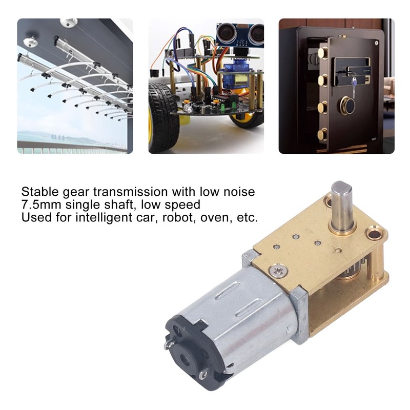 DC 12V Worm Gear Motor Low Speed Single Shaft Micro