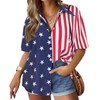 TIYOMI Ladies Plus Size 4th of July Shirts Short Sleeve