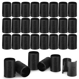 Seimneire 60 Pack Black Wire Shelf Clips 1 inch Wire Shelf Clips, Plastic Shelving Clips Shelf Lock Clips Round Plastic Clips, Shelf Support Clips for Wire Shelving System (30 Pairs)