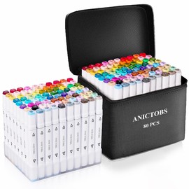 Alcohol Markers 168 Colors with Base Support, Drawing Art Markers Perfect for Students Kids and Adults Comics Sketching Illustration Artistic Creation Gift