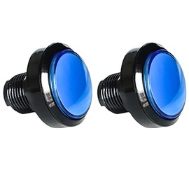 Push Button Micro Switch 46mm Round DC 12V LED Illuminated for Arcade Video Games 2Pcs Blue