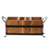 LENJKYYO Wooden Cutlery Organizer Utensil Crock Flatware Holder Countertop Silverware